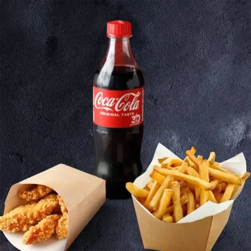 Crispy Chicken nuggets+ cartofi pai+ băutură