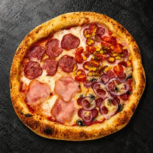 Pizza quatro stagioni speziato