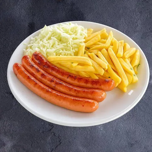 Cârnăciori cu salata de varza